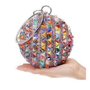 Round ball clutch bag